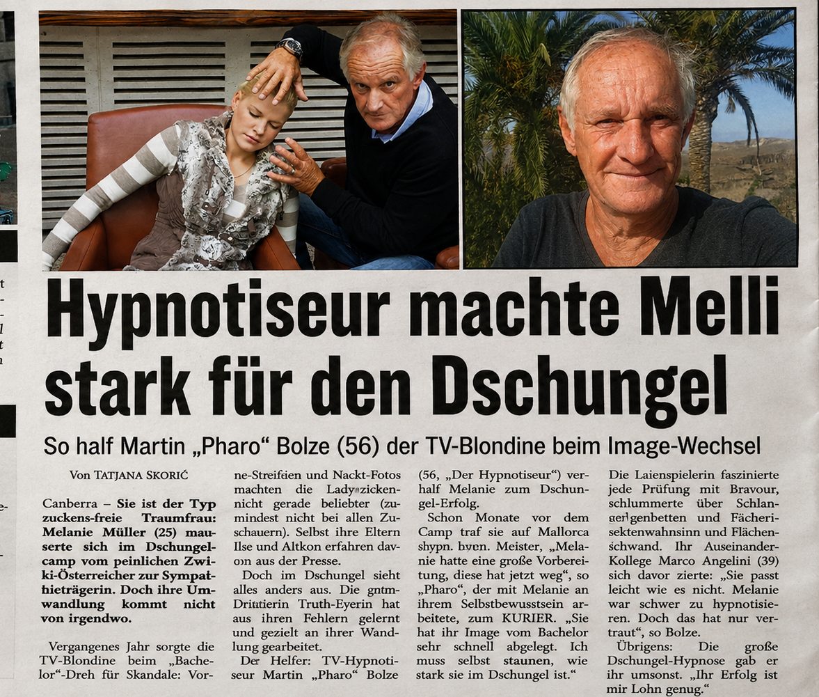 Pressebericht über Hypnose-Coaching von Melanie Müller