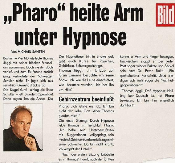 BILD: Pharo heilte Arm unter Hypnose